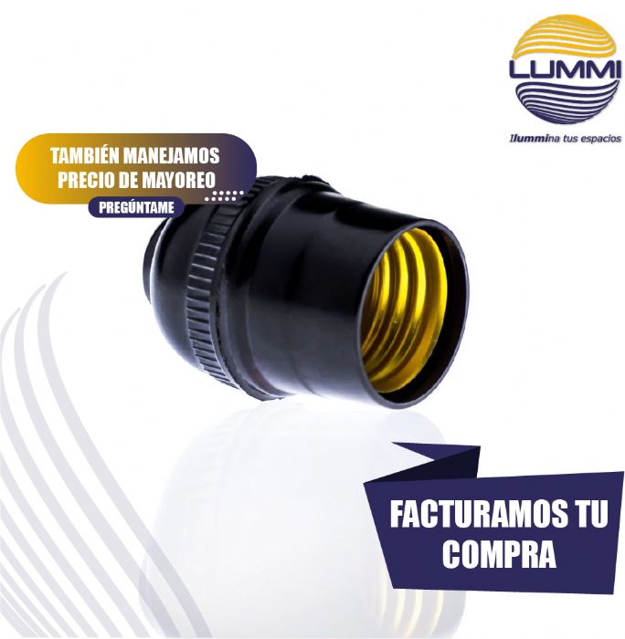 Socket Baquelita. E-26 Negro ( Po228 ) - LUMMI