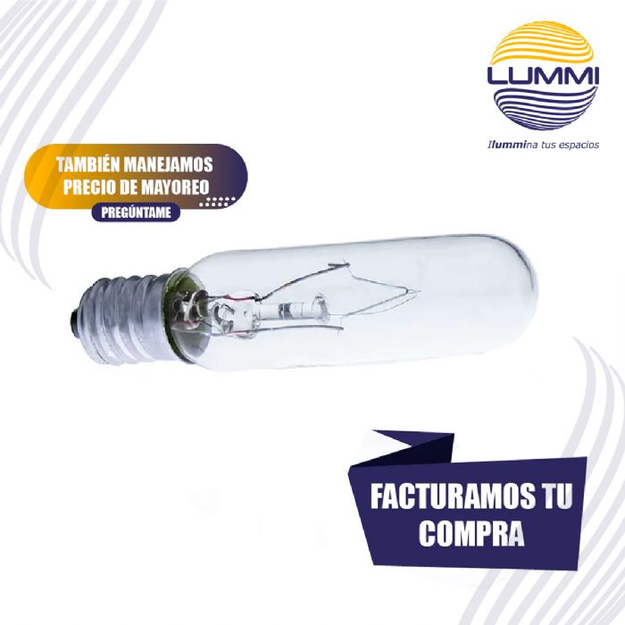 Foco Tubular Claro T-21 130v 40w ( T2140e14 ) - LUMMI