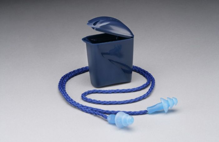 1291 Tapón auditivo reusable de elastómero termoplástico con cordón trenzado y estuche - 3M