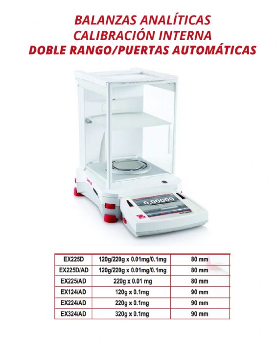 BALANZA ANALITICA CALIBRACIO´N INTERNA - OHAUS