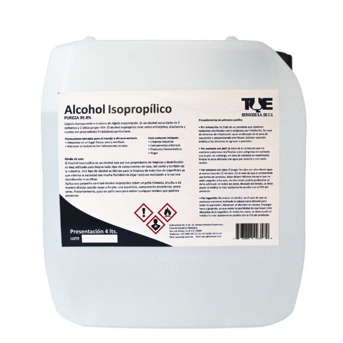 Alcohol Isopropílico - TQE Servicios 