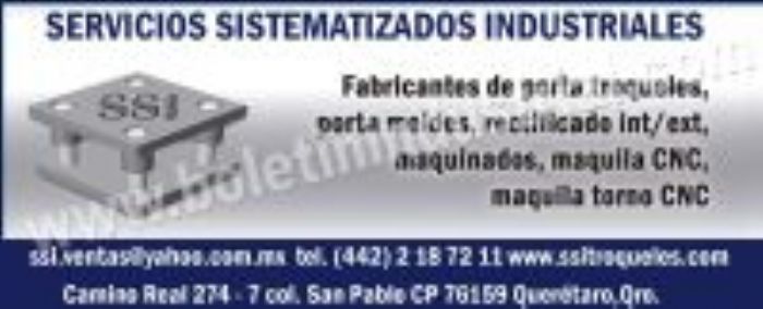 BUJES PARA TROQUEL - SERVICIOS SISTEMATIZADOS INDUSTRIALES