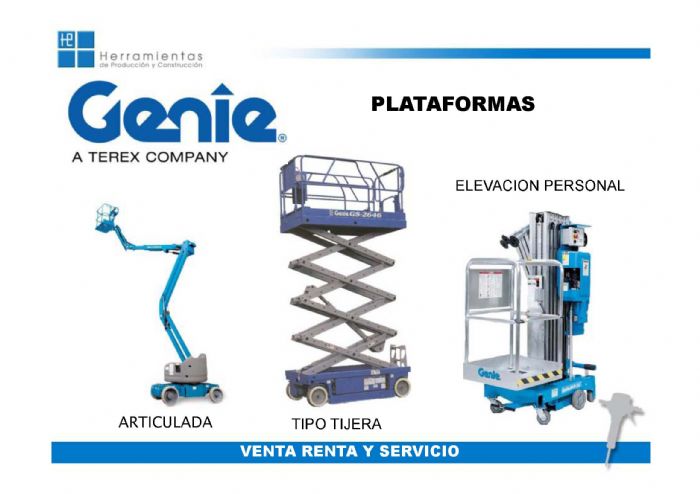 PLATAFORMAS DE ELEVACION - GENIE