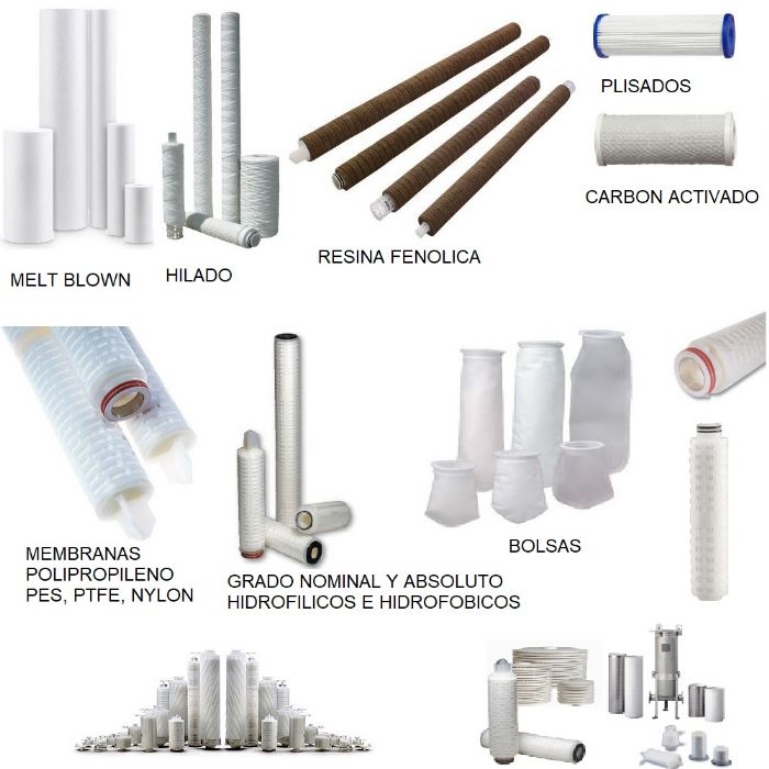 Cartuchos filtrantes para liquidos - Cismex, Parker, 3M Purification, FSI