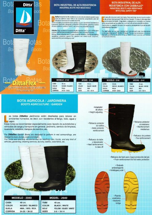 BOTAS DE HULE BOTA INDUSTRIAL - DITA FLEX