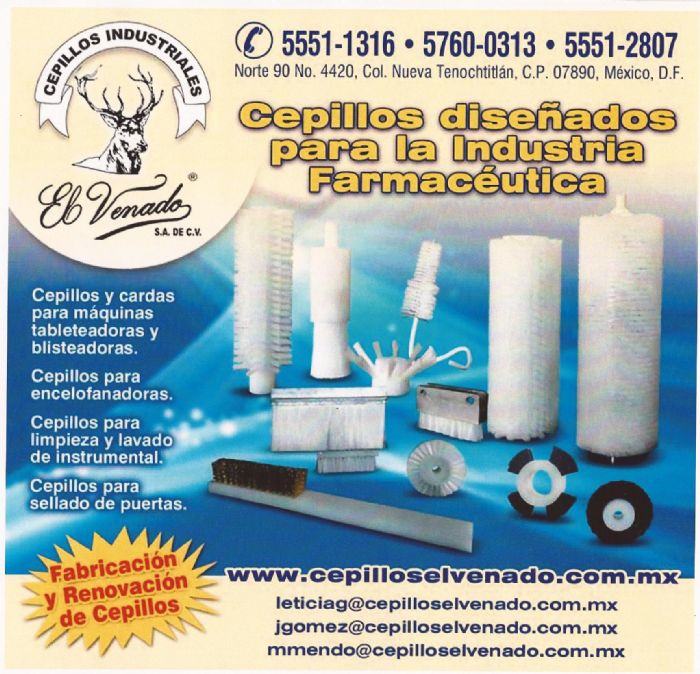 Cepillos especiales para la industria farmacéutica - EL VENADO