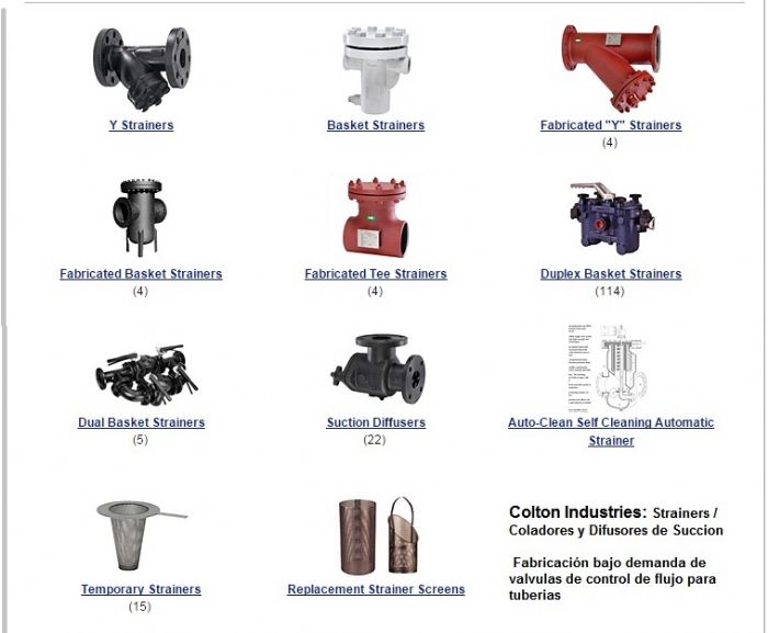 Filtros Canasta Basquet Strainers  - COLTON