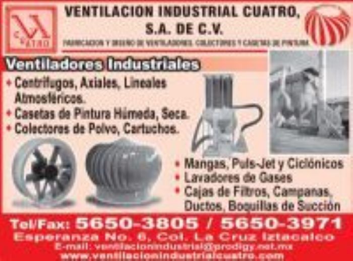 EXTRACTOR AXIAL - VENTILACION INDUSTRIAL CUATRO