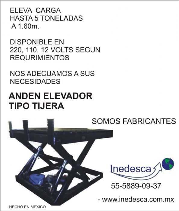 ANDEN NIVELADOR DE TIJERA - INEDESCA