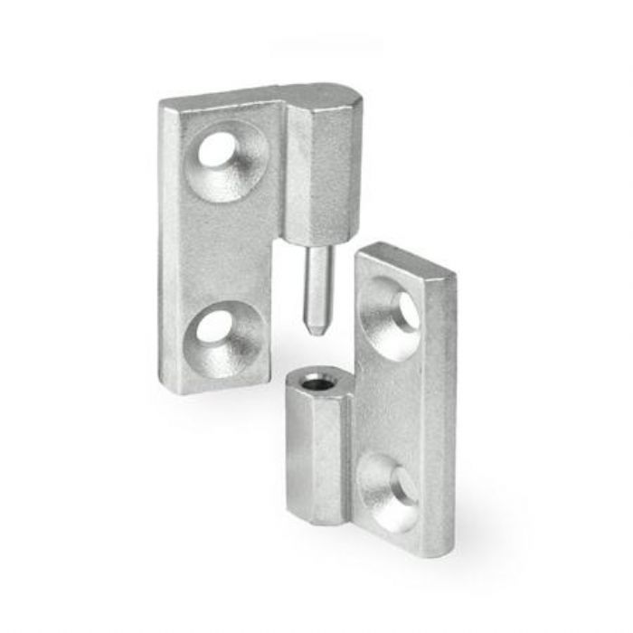 Bisagras desmontables Acero inoxidable, con orificios pasantes para tornillo avellanado - JW Winco