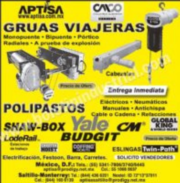 GRUAS ELECTRICAS - APTISA