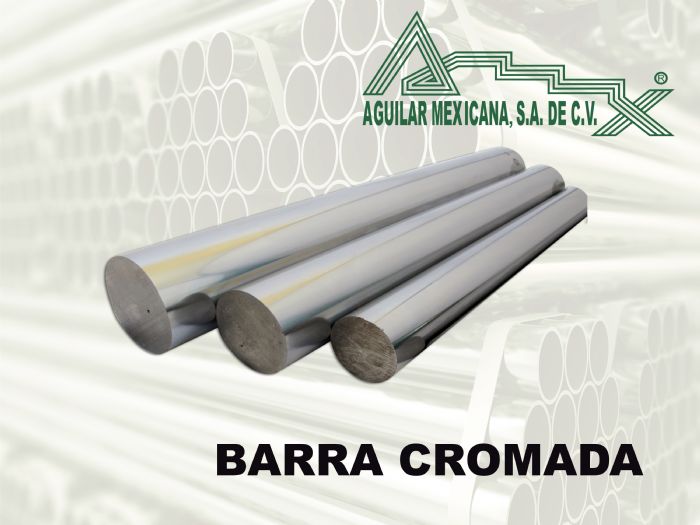 BARRA CROMADA CILINDRICA Y NEUMATICA - AGUILAR MEXICANA MANUFACTURA