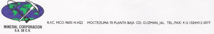 CAOLIN (T1) - MINERAL CORPORACION