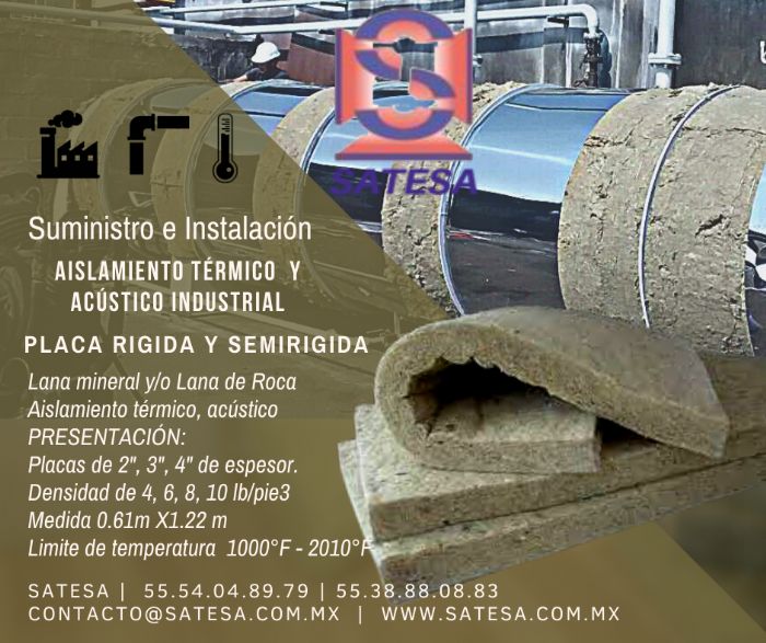 Lana Mineral Placa, Colcha Preformados - Isover Owens Corning