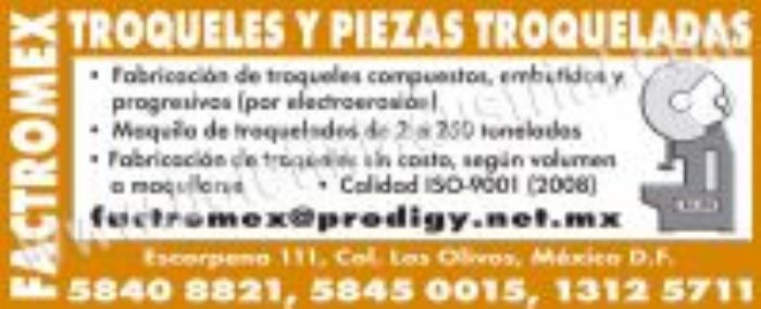 MANUFACTURA DE TROQUELES - TROQUELADOS