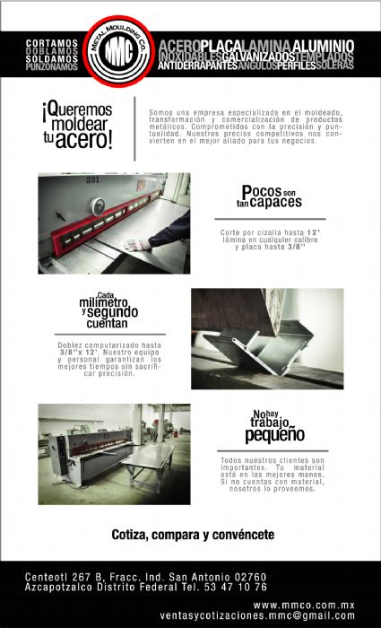 Corte y Doblez de Placa - MMC Metal Moulding Company