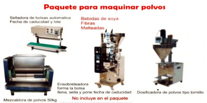 Paquetes para Maquinar polvos - 