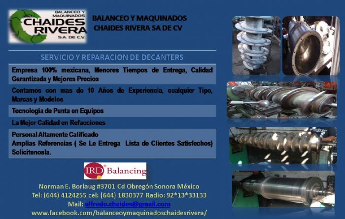 Reparación Decantador Centrifugo - 
