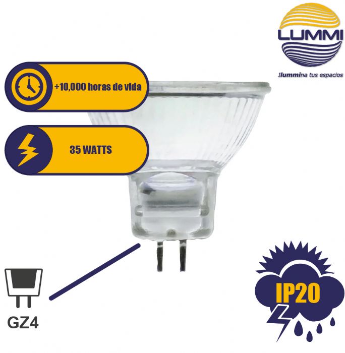 Foco De Halogeno Mr-11 12v. 35w. Gz4 (mr11fthc) - LUMMI