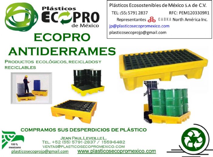 TARIMAS  ANTIDERRAMES. PLATAFORMAS ANTIDERRAMES. - PLASTICOS ECOPRO