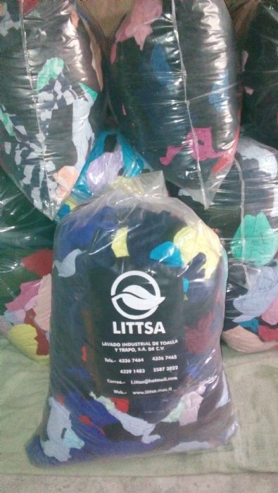 TRAPO NUEVO LISO Y COSTURADO EN BLANCO Y COLOR - LITTSA