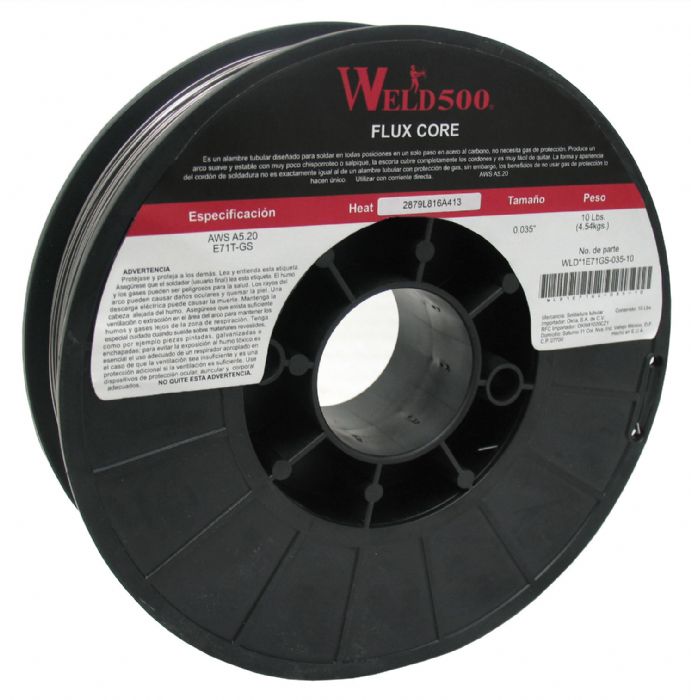 ALAMBRE TUBULAR PARA ACERO AL CARBONO SIN GAS DE PROTECCIÓN ROLLOS - Weld500