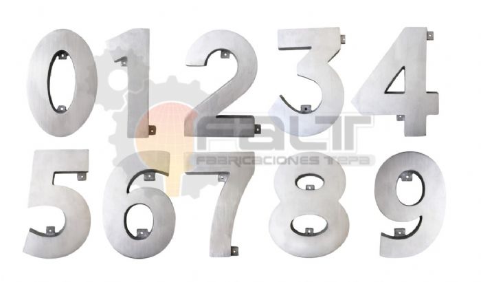 NUMEROS - LETRAS CASA HABITACION DE ALUMINIO COLADO NATURAL - FALT FOUNDRY