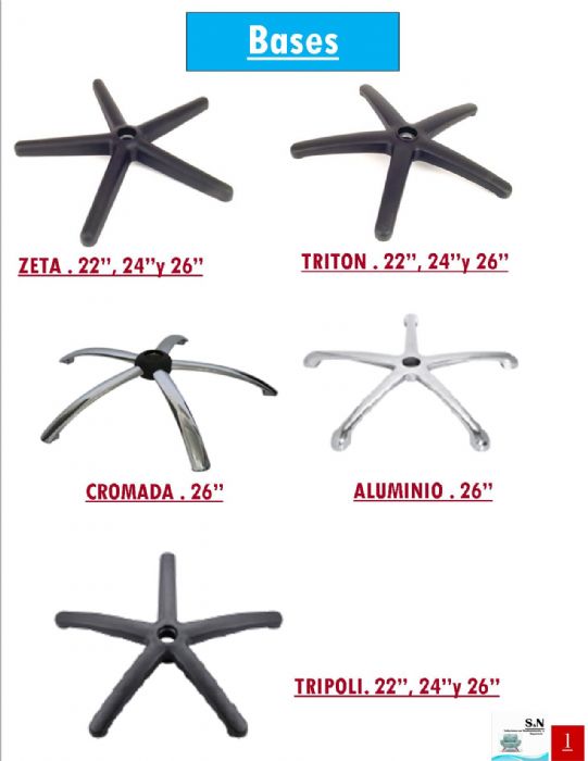 partes para sillas de oficina - mobiliario syn
