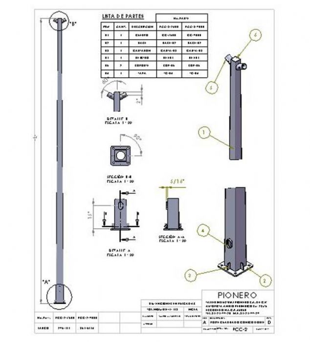 POSTES O ARBOTANTES COMERCIALES - SIN
