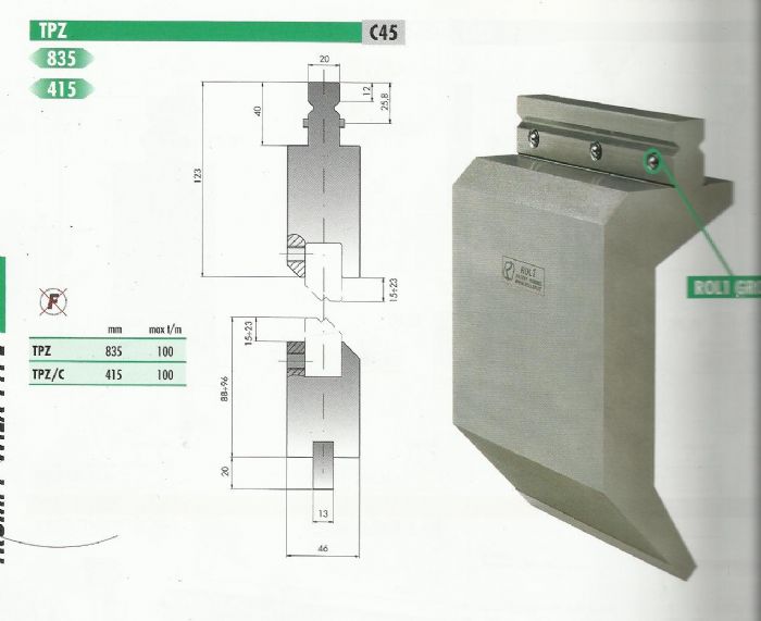 dados para doblez de lamina - 