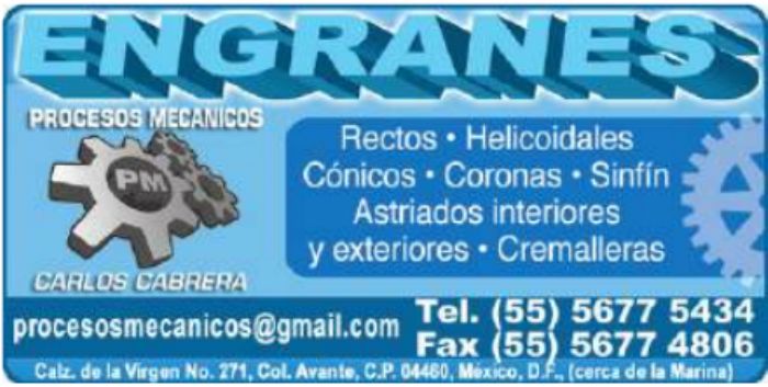 engranes para Cadenas - PROCESOS MECANICOS CABRERA