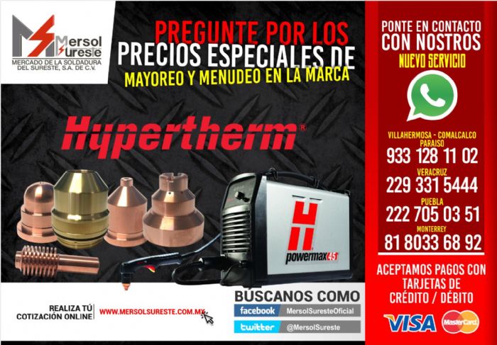 MAQUINAS DE CORTE POR PLASMA - HYPERTHERM