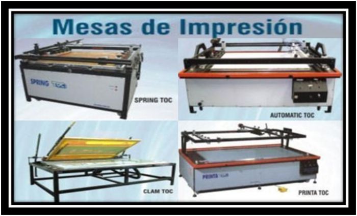 MESAS DE IMPRESIÓN  SERIGRAFICAS  - Toc Máquinas Industriales