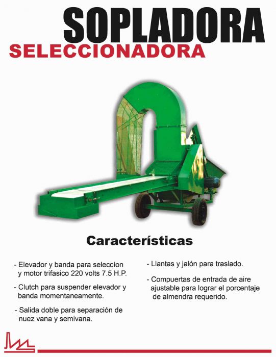 Sopladora Seleccionadora de Nuez - Agro-Industrial San Luis