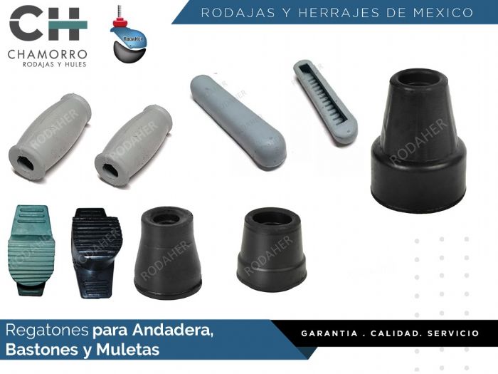 Tapones de Hule para Andadera, Muletas, Ruedas para Sillas de Ruedas - RODAJAS Y HERRAJES DE MÉXICO - CHAMORRO