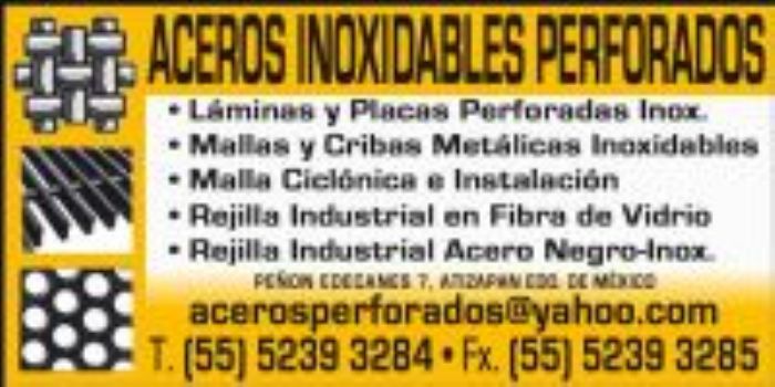 Bandas Transportadoras - ACEROS INOXIDABLES PERFORADOS