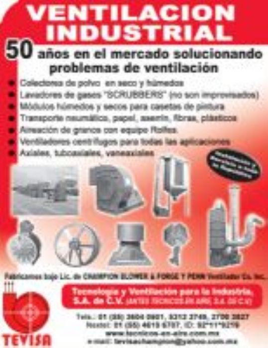 EXTRACTORES - TECNOLOGIA Y VENTILACION PARA LA INDUSTRIA