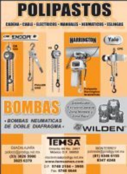 POLIPASTOS A PRUEBA DE EXPLOCION  - TRANSLACIONES Y ELEVACIONES DE MEXICO