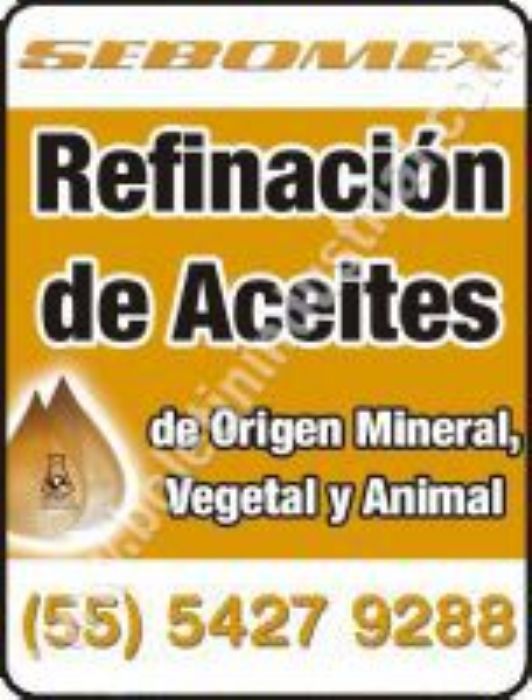 REFINACION DE ACEITE DE ORIGEN ANIMAL - SEBOMEX