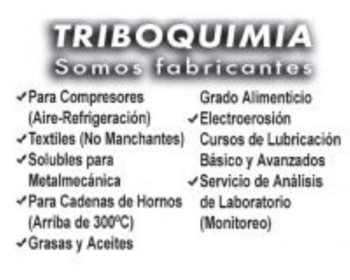 ACEITE LUBRICANTE - TRIBOQUIMIA