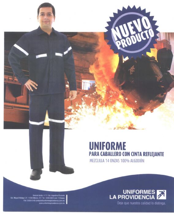 Uniforme de mezclilla 100% alg de 14 onzas - Uniformes Providencia