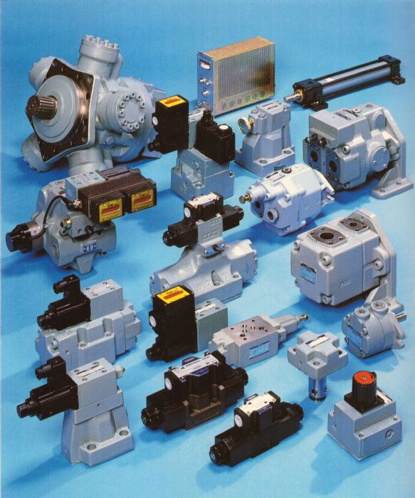 INDUSTRIA HIDRAULICA ; Bombas de Paletas y Pistones, Válvulas Direccionales, de Control de Flujo y Presión, Valvulas Proporcionales, UNIDADES DE POTENCIA, Cilindros Hidráulicos, entre otros. - YUKEN