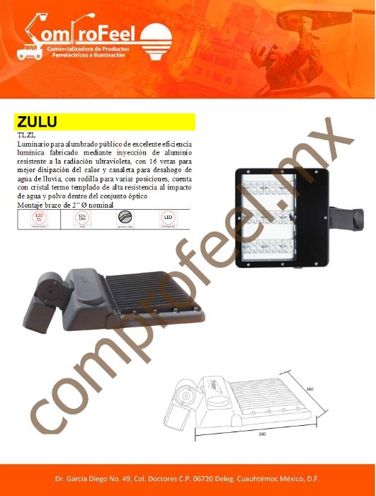 luminaria led´s ZULU - 