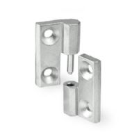 Bisagras desmontables Acero inoxidable, con orificios pasantes para tornillo avellanado