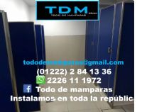 MAMPARAS PARA BAÑOS PUBLICOS