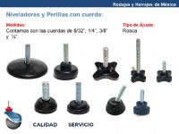 Niveladores para Muebles con Cuerda, Perillas con Cuerda - RODAJAS Y HERRAJES DE MÉXICO - CHAMORRO